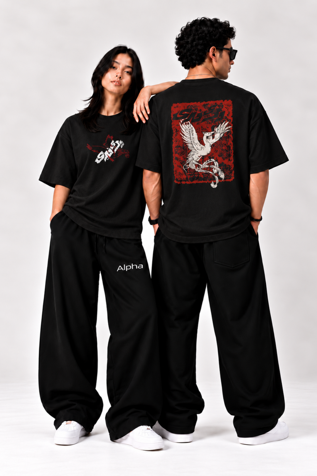 Inferno Phoenix Oversized Tee | Couple Edition