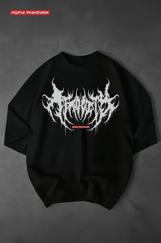 Gothic Black Oversized Tee