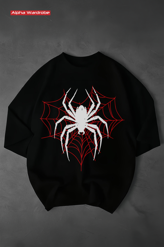Black Spider Oversized Tee