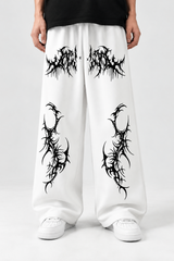 Alpha White Tribal Baggy Trouser