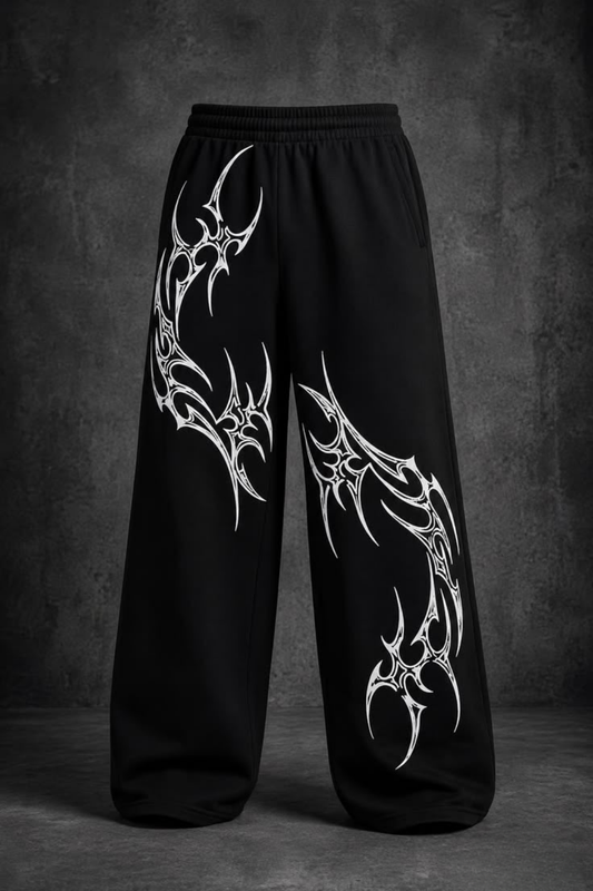Alpha Black Tribal Baggy Trouser