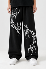 Alpha Black Tribal Baggy Trouser