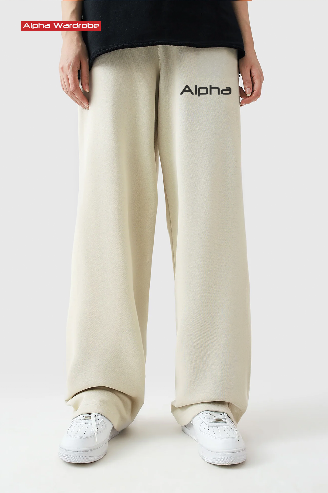 Alpha Beige Baggy Trouser