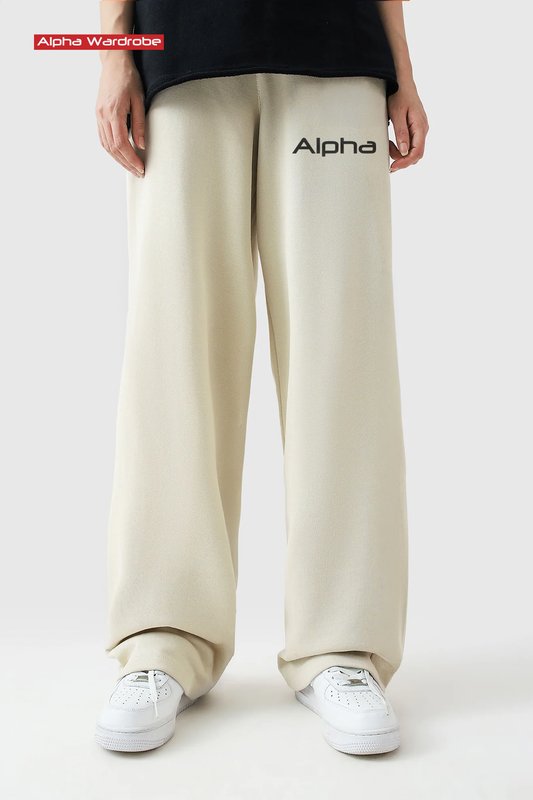Alpha Beige Baggy Trouser