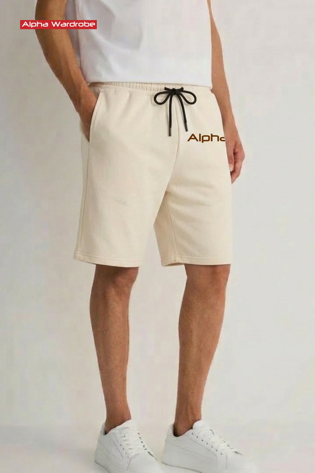 Alpha Beige Baggy Shorts