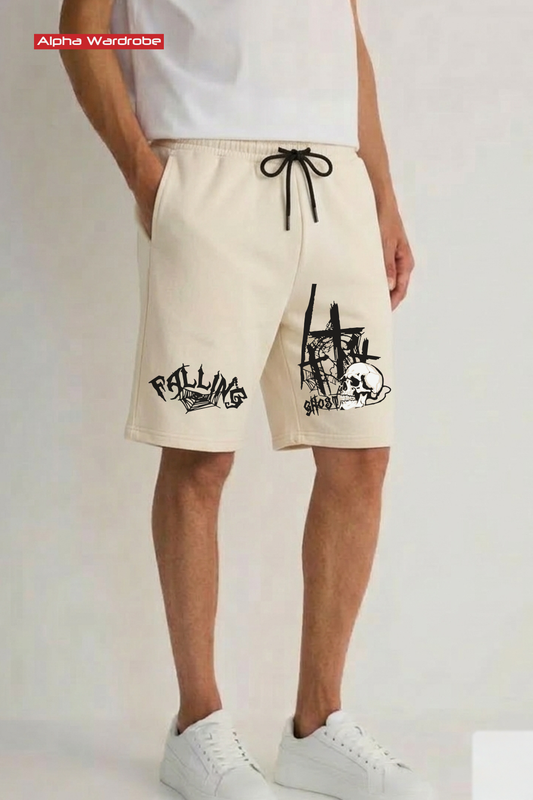Alpha Beige Scalp Baggy Shorts