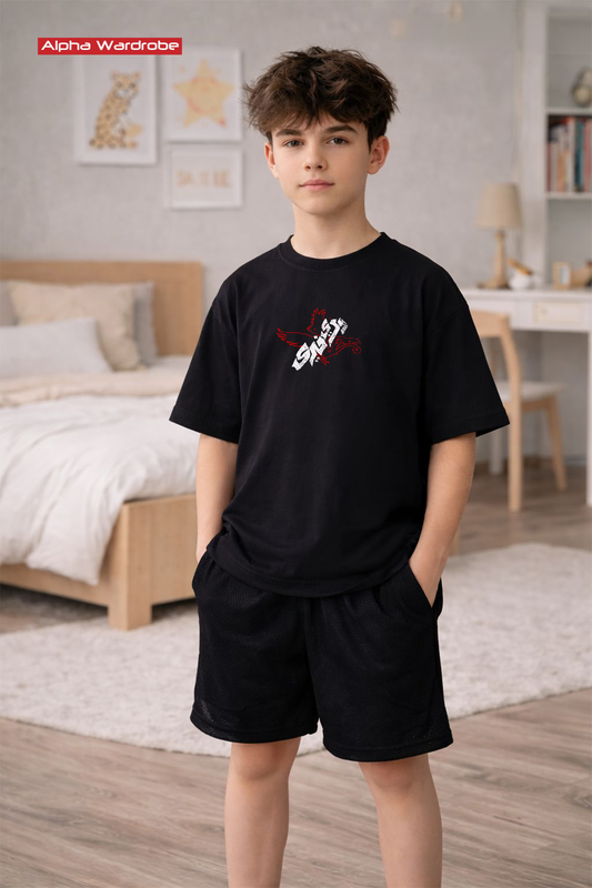 Kids Inferno Phoenix Oversized Tee With Shorts