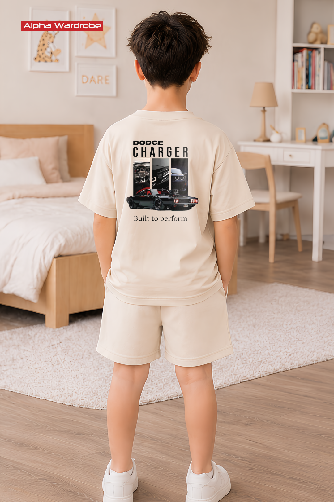 Kids Dodge Oversized Tee With Shorts
