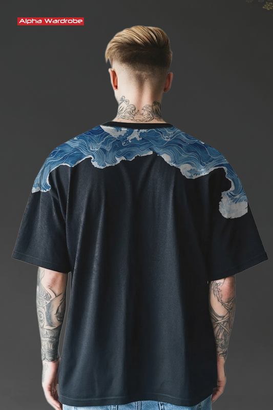 Ocean Waves Oversized Tee