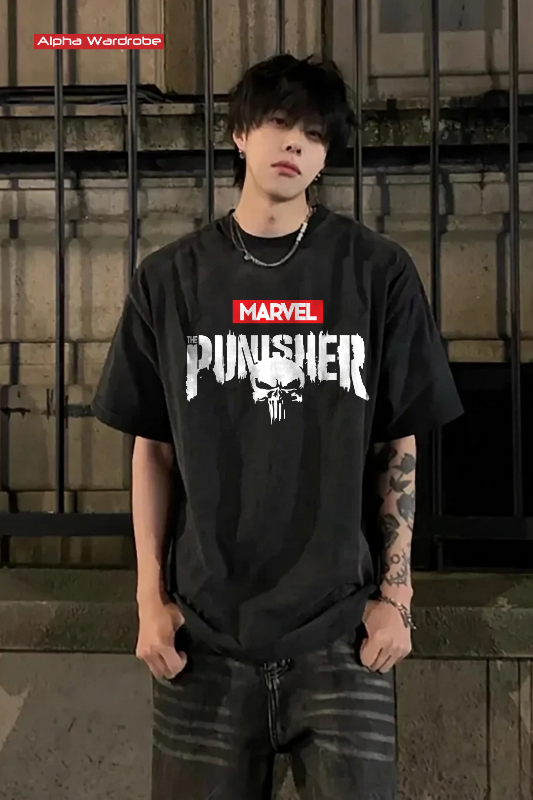 Marvel Punisher Oversized Tee