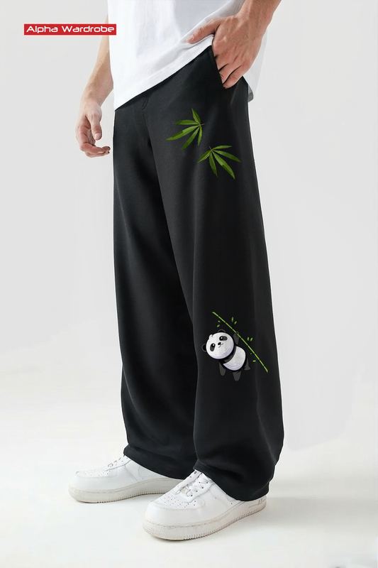 Alpha Black Panda Baggy Trousers