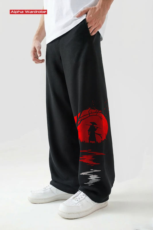 Alpha Crimson Pagoda Baggy Trousers