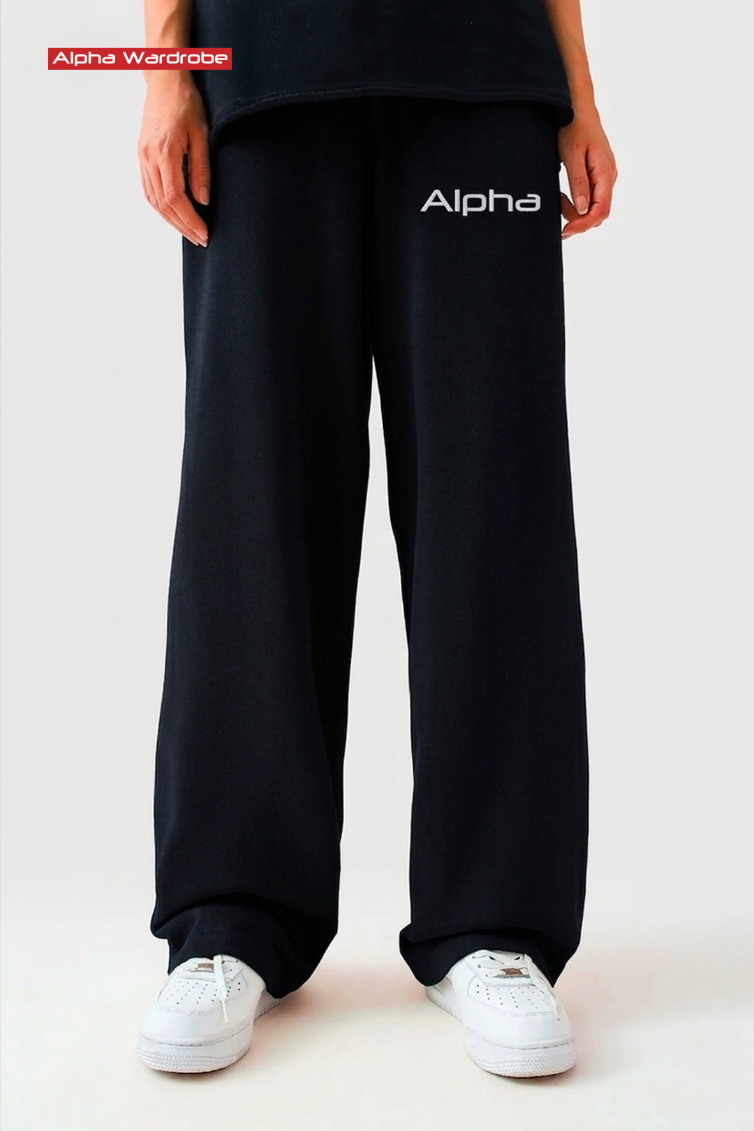 Alpha Black Baggy Trousers
