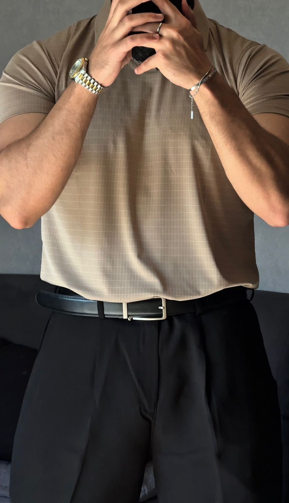 Prime Stretch Polo Shirt | Taupe Beige