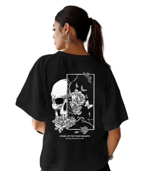 Floral Rose Oversized Tee